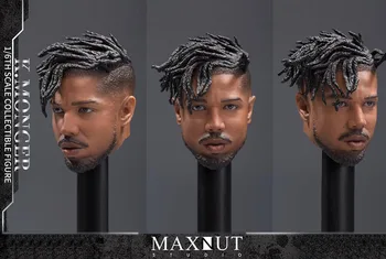 1/6 Mēroga MAXNUT STUDIO K. MONGER KM Galvas Sculpt Griešanai Modeļa Rotaļlietu Black Pantherrs 12