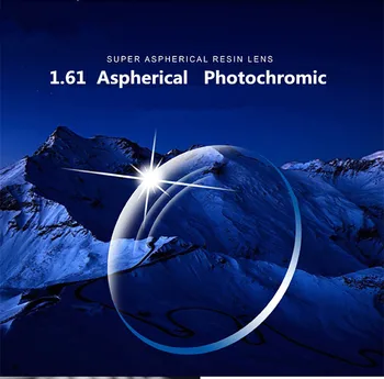 1.61 Indekss Vienotu Redzējumu Asfēriskie Photochromic Objektīvs CR-39 Recepšu Tuvredzība Acu Brilles, Lēcas, Anti-Radiācijas Optiskās Lēcas