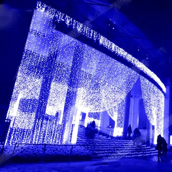 10x1m 10x3m LED Ziemassvētku Apgaismojums Āra Vītnes, Kāzu Dekorācijas Cortin De Led Aizkaru Gaismas IP65 LED STRING Pasaku Gaismas