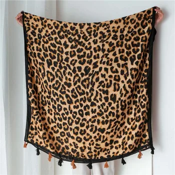 180*90cm Modes Sieviešu Leopards Drukāt Šalle Mīksto Diezgan Liels Leopard Nozaga Plānas Kokvilnas Silts Pietiekami Lielu Šalles cachecol Wraps