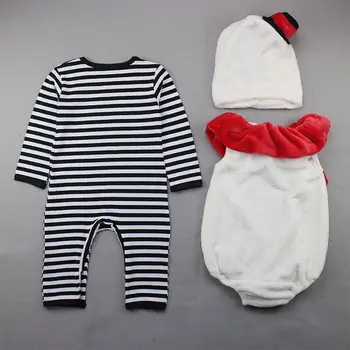 2019 New Baby Meitenes Bērniem 3pc Uzvalks Ziemā tur Silts Vilnas Uzvalks Bērnu Kokvilnas Festivāls Sniega Zīdaiņu aitas Vilnas X-mas Ziemassvētku Tērps