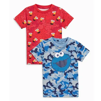 2019. gada vasarā bērni tshirts Karikatūra izdrukāt Cookie Monster kokvilnas tee-krekls bērnu zēniem vasaras t kreklu bērnu tees bērniem apģērbs