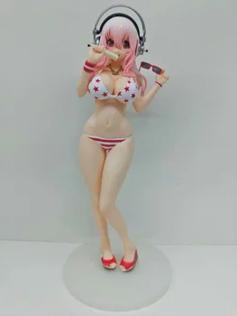 20cm Super Sonico Bikini Seksīgs skaitlis PVC Lelle anime rotaļlietas Rīcības attēlu kolekcija Karikatūra par drauga dāvanu