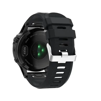 26mm Viegli Fit Silikona Skatīties Siksnu Garmin Fenix 5X/Fenix 3/Fenix 3 AP Smart watch Ātri Atbrīvot Aproce skatīties Datumi