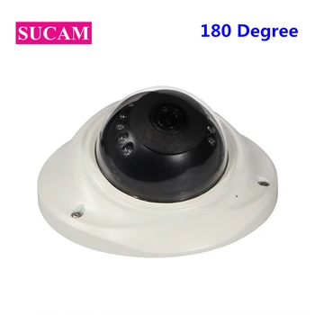 2MP Platleņķa 1080P IP Novērošanas Kamera 180 Grādu Platleņķa Objektīvs Baltā Dome Mini Iekštelpu Mājas Drošības Kamera Nakts Redzamības