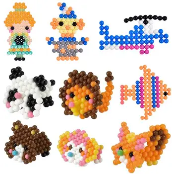 36 krāsu diy ūdens burvju krelles pareizrakstības pupiņu ūdens lipīga krelles hama pērlītēm darinātas 3D perler krelles puzzle izglītības rotaļlietas