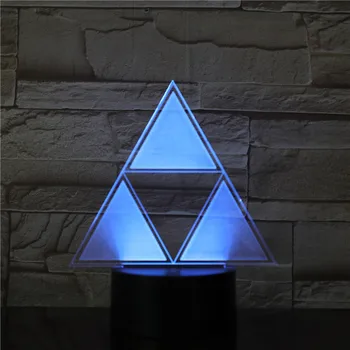 3D Lampas Ģeometriskais Attēls Vizuāla Gaismas Efektu 7 Krāsā ar Tālvadības Pusaudzis Touch Sensors Ātra Piegāde Led Nakts Gaismas Lampas