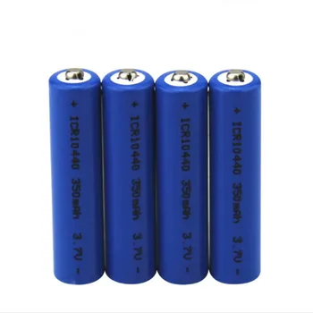 4gab/daudz Augstas kvalitātes 3,7 v 350mAh AAA uzlādējamās baterijas 10440 litija akumulators puses piemērots lukturīti