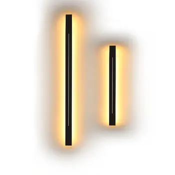 AC110v 220v Vienkāršu Led Sienas apgaismojuma 60cm 80cm 100cm 120cm Black&Gold Grūti Vadi Dzīvojamā istaba, Guļamistaba, Ēdamistaba, Virtuve Lampas