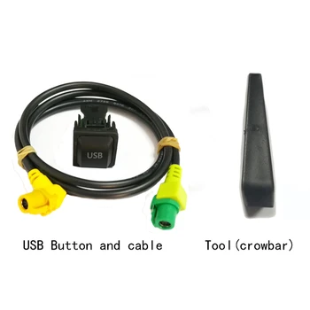 Auto USB AUX switch pogu kabeli izmantotu USB audio adapter RCD510 RCD310 USB kabelis VW Golf 5 6 Jetta MK5 GTI CC Polo Passat