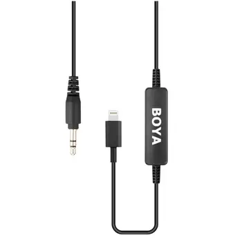 BOYA 35C-L 3.5 mm TRS, lai Zibens, Telefona Audio Kabelis, Self-Powered, Mikrofoni ar maciņš iPhone iPad iOS