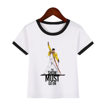 Baby Zēni un Meitenes Rokgrupa Queen Freddie Mercury Print T-Krekls bērniem Vasarā Īsām Piedurknēm T krekls topi