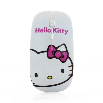 Cute Karikatūra Rozā Hello Kitty Bezvadu Pele 3D Optisko 2.4 G USB Peles Spēļu Peles Datoru, Klēpjdatoru, Bērniem, Meitene Dāvanu Mause