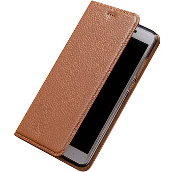 Gadījumā Xiaomi Redmi 4X Īstas Ādas Magnētisko Statīvu Flip Case Cover Tālruni Somā Xiaomi Hongmi 4X + Bezmaksas Dāvanas