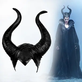 Halloween Cosplay Maleficent Ragana Ragi, Cepure, Cepures Maska Galvassegas Ķivere Partijas Melnā Karaliene