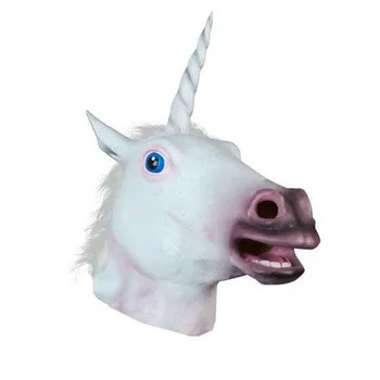 Halloween Unicorn Maska Nervozēt Zirga Galvas Maska Dzīvnieku Maskās Galvas Maska, Pieaugušo Smieklīgi Lateksa Galvu Komplekts