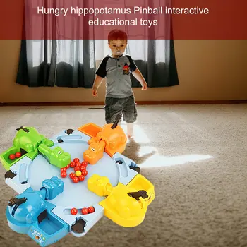 Izsalcis Hippo Norīt Marmors Interaktīvas Izglītojošas Rotaļlietas Agrīnās Izglītības Dubultā Konkurētspējīgu Spēli Kids' Marmors Spēle