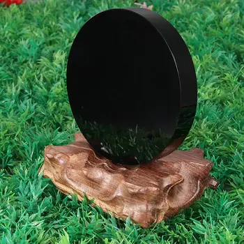 KiWarm Modes 100mm Black Obsidian Scrying Spogulis Kristāls-Dārgakmens Dziedināšanas Akmens Feng Shui Dāvanu, Mājās, Veikala, Apdares Crfts