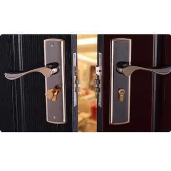 Modernā Stilā Iekšējo Durvju Roktura Pakotnes Bloķēšanas Fiksatoru un Vannas istabas Durvju Rokturi Iepakojumus ar 3 Atslēgām