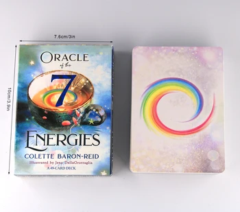 Oracle 7 Enerģija: 49-Karti Klāja un Ceļvežu Kartes Spēle Zīlēšana Ragana Rider Tarot klāja, lai Sievietes, Meitenes Tarot Cards