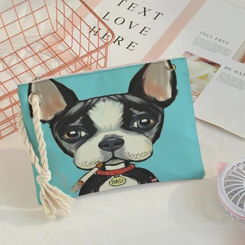 Pielāgota dāmas mobilo sajūgs soma iespiests Teksts suns dzīvnieku pludmales soma, dizainers luksusa somas iepirkumu grozs