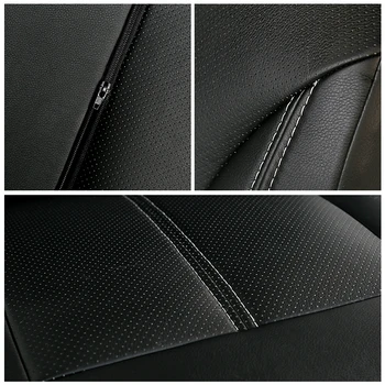 ROWNFUR 1Set PU Ādas Car Seat Cover Universal Ūdensizturīgs Auto Sēdekļa Aizsargs, Auto Piederumi, Interjera Solid Black Sēdekļu Pārvalki