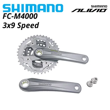 Shimano Alivio M4000 22-30-40T velosipēdu crankset 3x9 ātrumu 40T MTB velosipēdu chainwheel OCTALINK kalnu velosipēds 9s 27s 9v