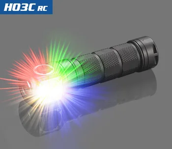 Skilhunt H03C RC Sarkana/Zaļa/Zila/Balta Multi-krāsas LED Lukturis Lukturīti