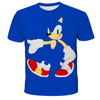 Sonic Ezis 3D Iespiesti Topi, T-Krekls Zēniem Streetwear Ikdienas Apģērbs, Lai Pusaudzis Bērniem Top 2020. Gadam Smieklīgi Vasaras Īsām Piedurknēm