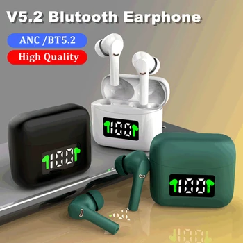 V5.2 Gaisa Bluetooth Austiņas ANC, Aktīvās Trokšņu Slāpēšanas Bezvadu Austiņas Stereo Earbuds Spēļu Austiņas Ar Mic Uzlādes Gadījumā