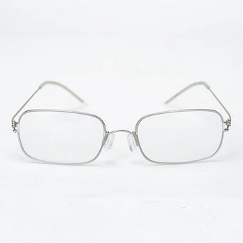 Vieglie Titāna Briļļu Neviena Skrūve Taisnstūra Brilles Vīrieši Sievietes Optisko Recepšu Brilles Rāmis oculos de grau