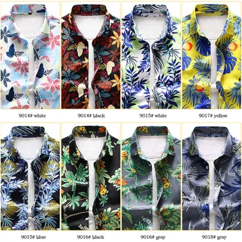 Vīriešu Ziedu Krekls 2020. Gada Vasaras Jaunā Modes Gadījuma Plus Izmēra 5XL 6XL 7XL Īsām Piedurknēm Havaju Krekls Vīriešu Zīmolu Drēbes