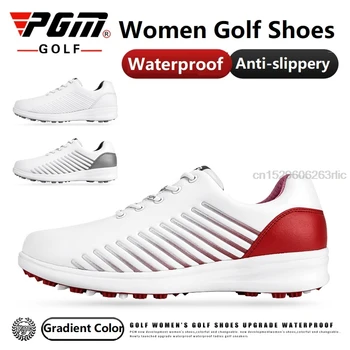 Pgm Dāmas Golfa Kurpes Sieviešu Ūdensizturīgs Microfiber Anti-Slip Golfa Kurpes Elpojošs Sporta Čības, Ultra-Light Atpūtai Trenažieri